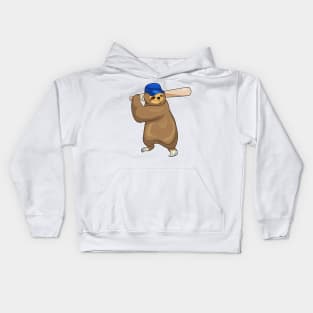 Sloth Baseball Baseball bat Kids Hoodie